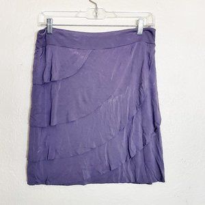 Anthro - Ric Rac Brand Tiered Light Purple/Gray Mini Skirt